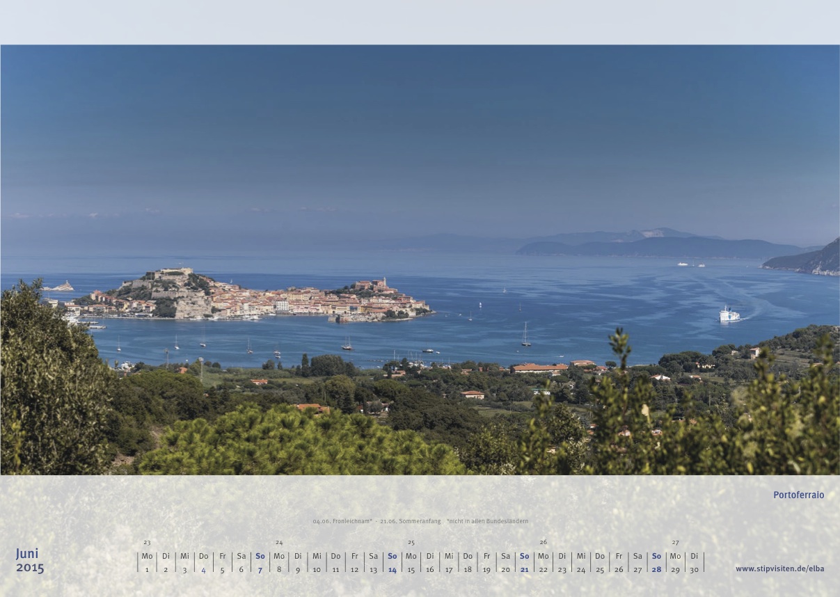 Juniblatt Kalender 2015 –Elba
